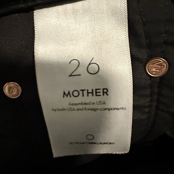 Mother Women 26 The Insider Ankle Faux Leather Pants in Faux Show Black - Picture 10 of 15